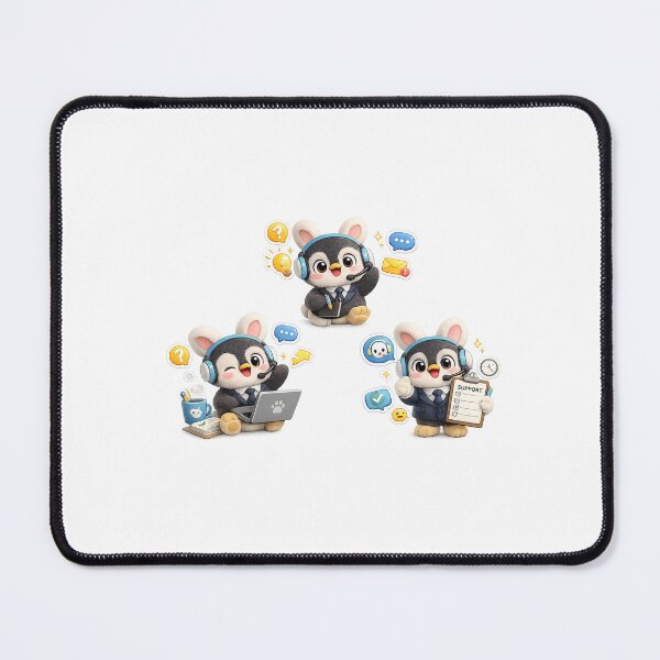 Item preview, Customer Support Penguin Mascot Sticker | Cute Call Center Penguin` designed and sold by Chinnibujji.