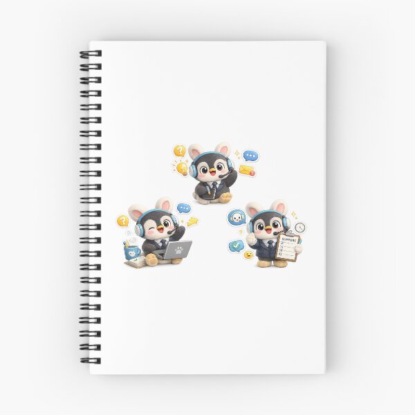 Item preview, Customer Support Penguin Mascot Sticker | Cute Call Center Penguin` designed and sold by Chinnibujji.