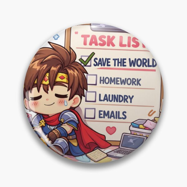 Item preview, Hero To Do List Sticker Kawaii Anime Humor for Students, Gamers & Otakus designed and sold by CutePrintCorner.