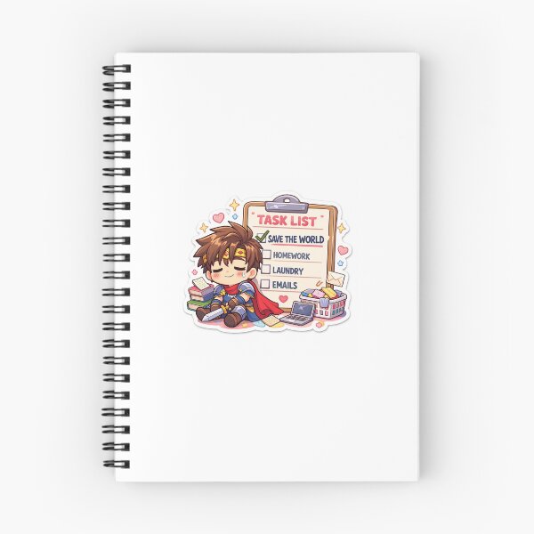 Item preview, Hero To Do List Sticker Kawaii Anime Humor for Students, Gamers & Otakus designed and sold by CutePrintCorner.