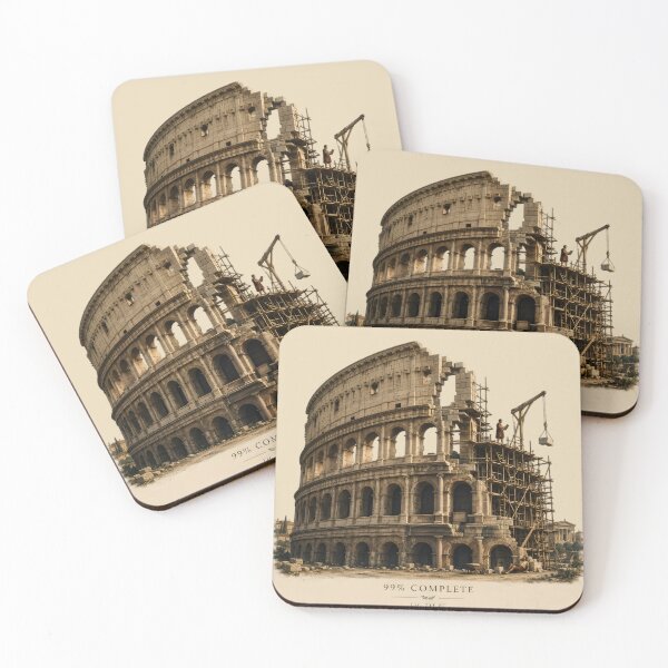 Item preview, Rome 99% Complete | Colosseum Construction Humor designed and sold by MidnightCache.
