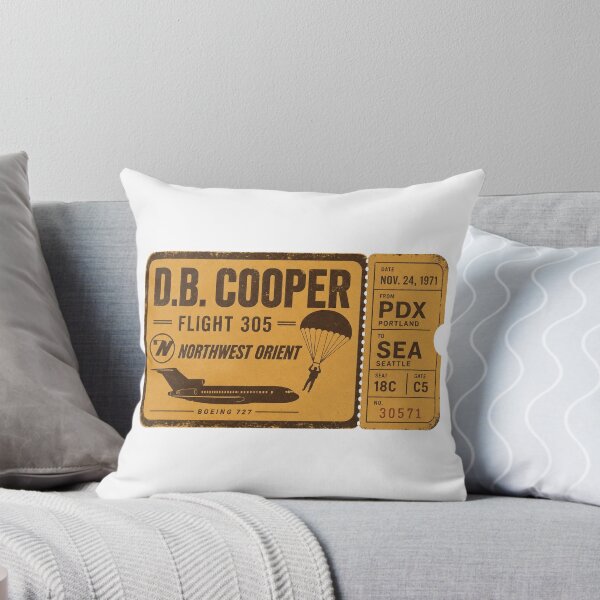 Item preview, D.B. Cooper Flight 305 Northwest Orient Vintage Unsolved Mystery designed and sold by Amnesia-Proto.