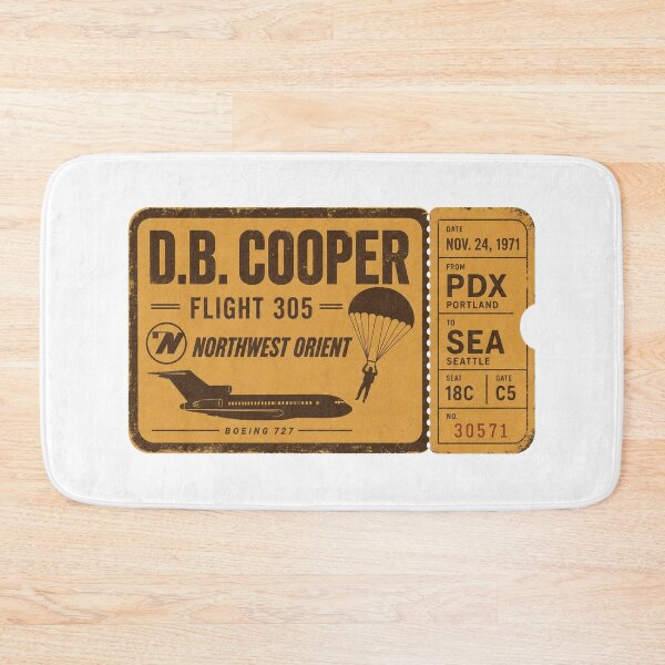 Item preview, D.B. Cooper Flight 305 Northwest Orient Vintage Unsolved Mystery designed and sold by Amnesia-Proto.