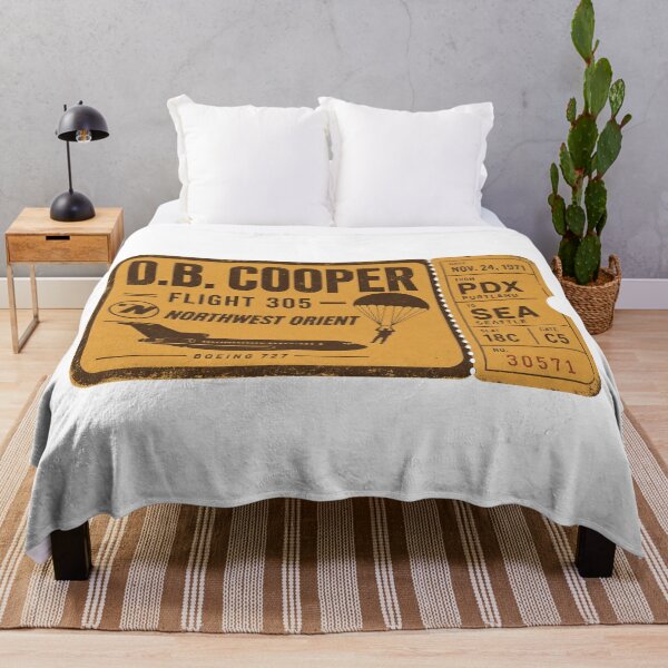 Item preview, D.B. Cooper Flight 305 Northwest Orient Vintage Unsolved Mystery designed and sold by Amnesia-Proto.