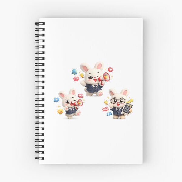 Item preview, Marketing Bunny Mascot Sticker | Cute Social Media Bunny Kawaii` designed and sold by Chinnibujji.