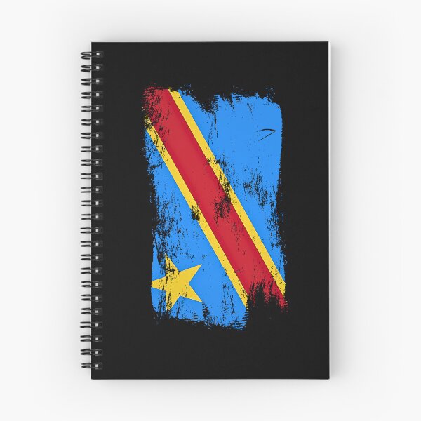 Item preview, DR Congo Flag Distressed Paint Brush Stroke designed and sold by Danny-Arts1.