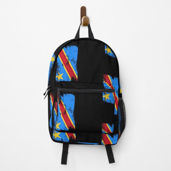 Item preview, DR Congo Flag Distressed Paint Brush Stroke designed and sold by Danny-Arts1.