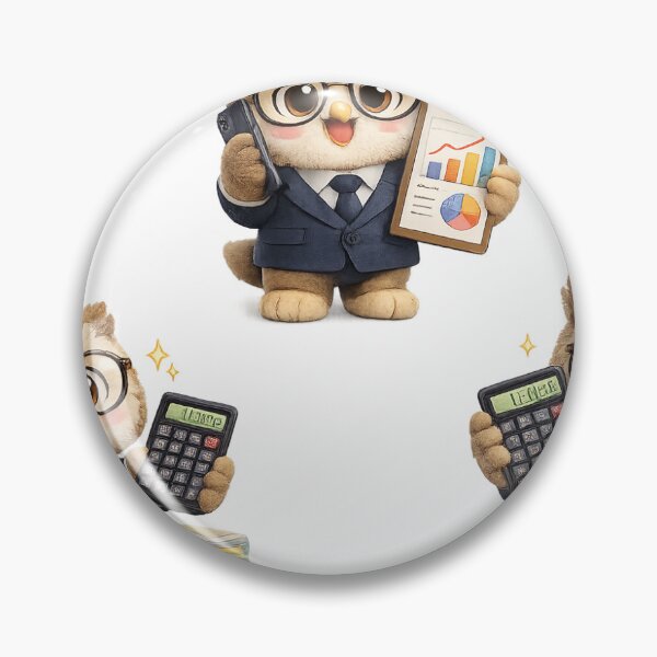 Item preview, Data Analyst Owl Mascot Sticker | Cute Smart Owl Kawaii Plush` designed and sold by Chinnibujji.