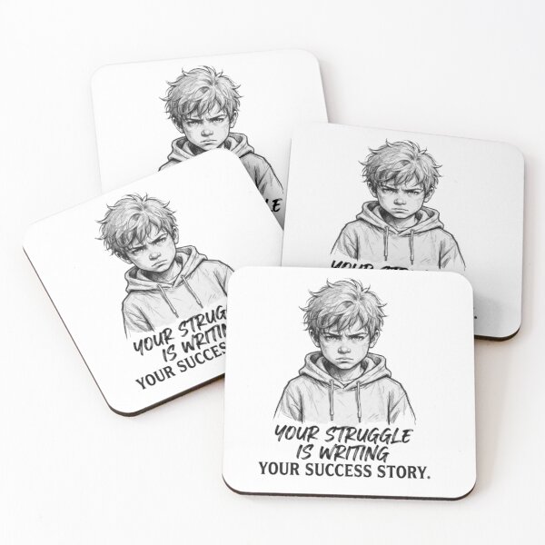 Item preview, "Your Struggle Is Writing Your Success Story" Minimalist Aesthetic Sketch Sticker & Hoodie  designed and sold by Trendykunnu.