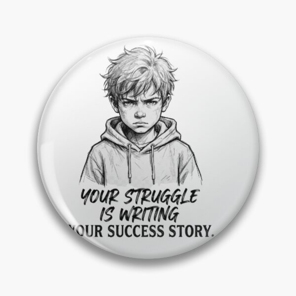 Item preview, "Your Struggle Is Writing Your Success Story" Minimalist Aesthetic Sketch Sticker & Hoodie  designed and sold by Trendykunnu.