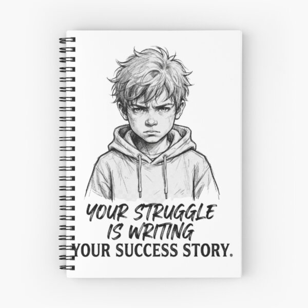 Item preview, "Your Struggle Is Writing Your Success Story" Minimalist Aesthetic Sketch Sticker & Hoodie  designed and sold by Trendykunnu.