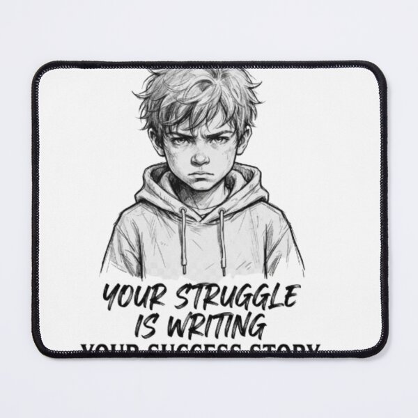 Item preview, "Your Struggle Is Writing Your Success Story" Minimalist Aesthetic Sketch Sticker & Hoodie  designed and sold by Trendykunnu.