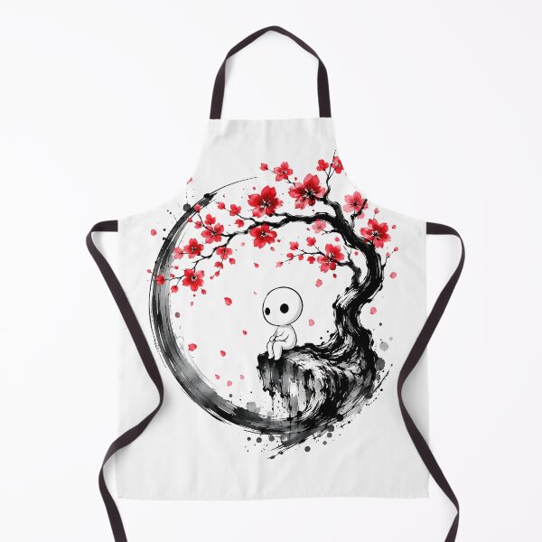 Item preview, Zen Kodama Under Cherry Blossom Tree - Japanese Sumi-e Art designed and sold by Jaideep Walia.