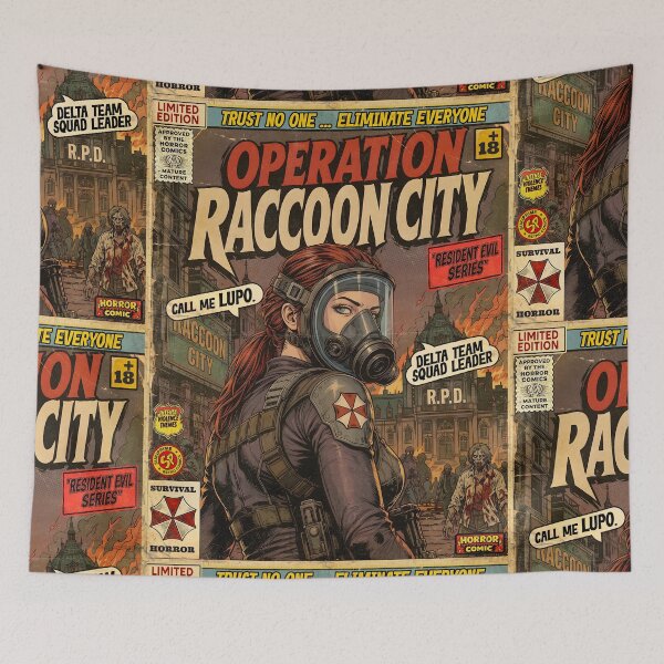 Item preview, Resident Evil Operation Raccoon City Lupo Vintage Retro Comic Cover Art designed and sold by Back2Collage.