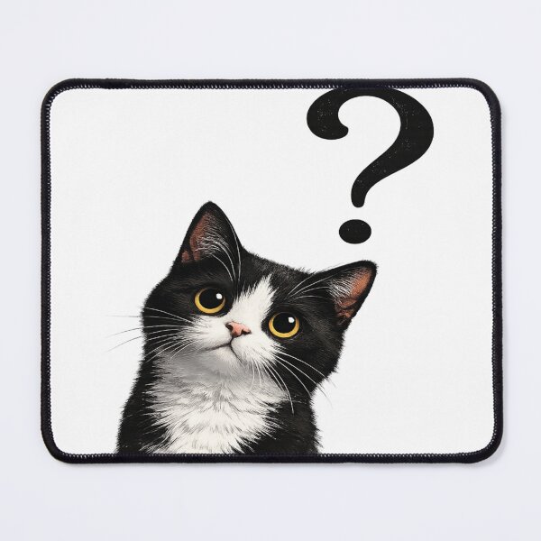 Item preview, Curious Cat? – Cute Question Mark Aesthetic designed and sold by Genzfirevibes.