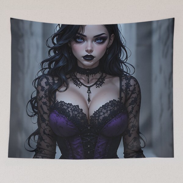 Item preview, Hot Halloween Anime Goth Girl Waifu 302 designed and sold by Your New Fixation.