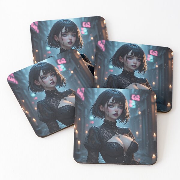 Item preview, Hot Halloween Anime Goth Girl Waifu 303 designed and sold by Your New Fixation.