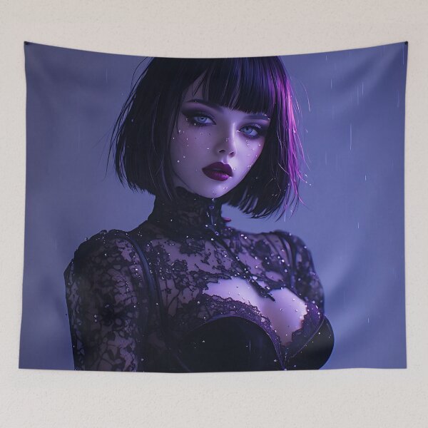 Item preview, Hot Halloween Anime Goth Girl Waifu 301 designed and sold by Your New Fixation.