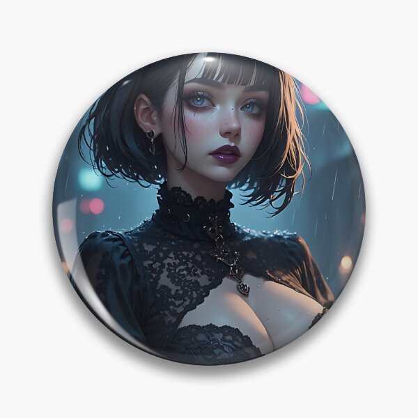 Item preview, Hot Halloween Anime Goth Girl Waifu 303 designed and sold by Your New Fixation.