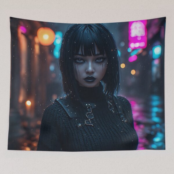 Item preview, Hot Halloween Anime Goth Girl Waifu 304 designed and sold by Your New Fixation.