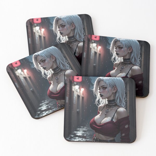 Item preview, Hot Halloween Anime Goth Girl Waifu 306 designed and sold by Your New Fixation.