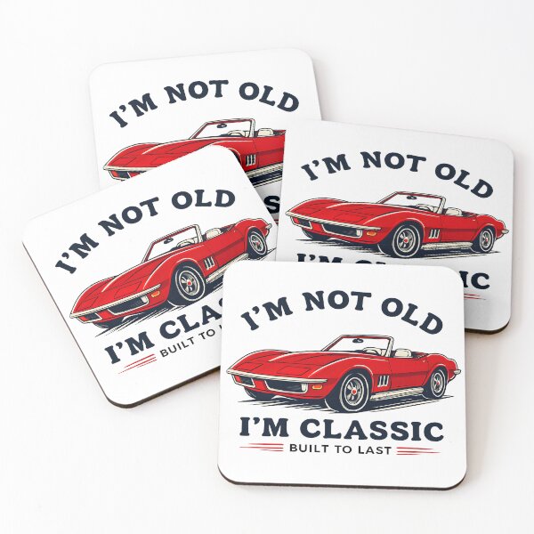 Item preview, I'm Not Old I'm Classic Vintage Red Convertible Car designed and sold by Mich Designs.