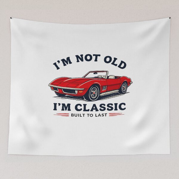 Item preview, I'm Not Old I'm Classic Vintage Red Convertible Car designed and sold by Mich Designs.