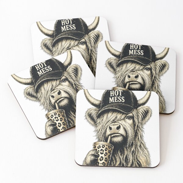 Item preview, Highland Cow Hot Mess designed and sold by KireVeronica.