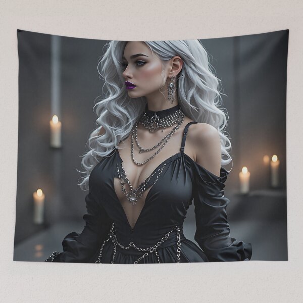 Item preview, Hot Halloween Anime Goth Girl Waifu 311 designed and sold by Your New Fixation.