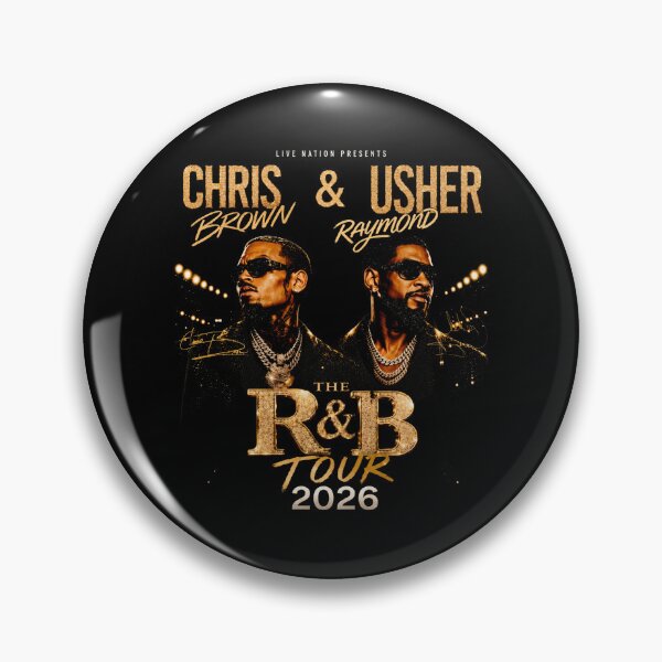 Item preview, Chris Brown and Usher, R and B Tour, Raymond and Brown Tour designed and sold by PoppiNoori.