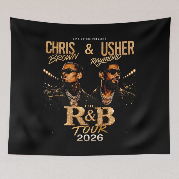 Item preview, Chris Brown and Usher, R and B Tour, Raymond and Brown Tour designed and sold by PoppiNoori.