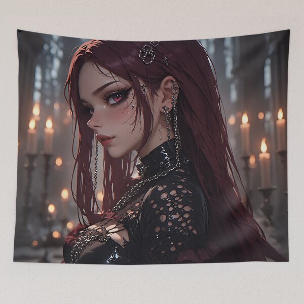Item preview, Hot Halloween Anime Goth Girl Waifu 314 designed and sold by Your New Fixation.