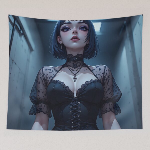 Item preview, Hot Halloween Anime Goth Girl Waifu 316 designed and sold by Your New Fixation.