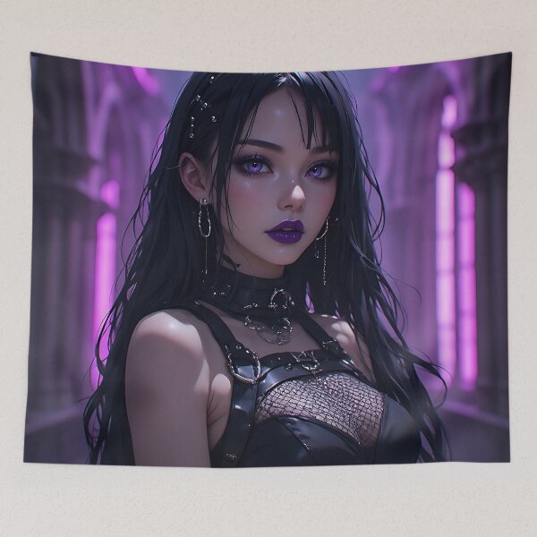 Item preview, Hot Halloween Anime Goth Girl Waifu 317 designed and sold by Your New Fixation.