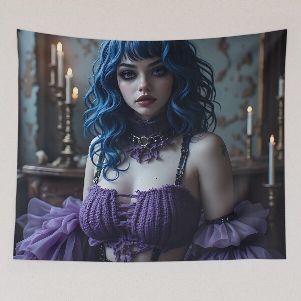 Item preview, Hot Halloween Anime Goth Girl Waifu 319 designed and sold by Your New Fixation.