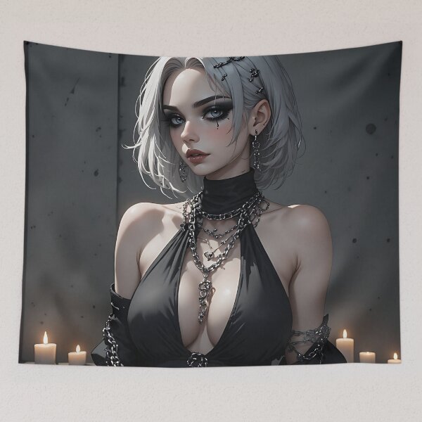 Item preview, Hot Halloween Anime Goth Girl Waifu 321 designed and sold by Your New Fixation.