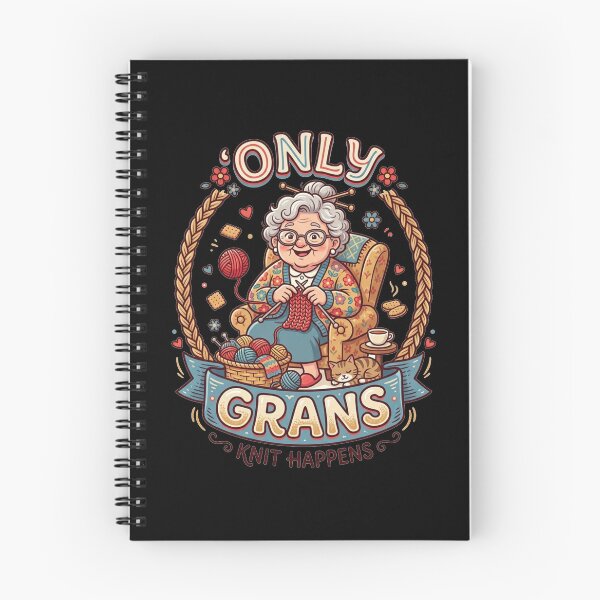 Item preview, Only Grans Knit Happens Funny Grandma Knitting designed and sold by Flirt-Teez.