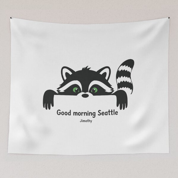 Item preview, Jimothy The Seattle Raccoon Good Morning Meme designed and sold by TSshirtShoppe.