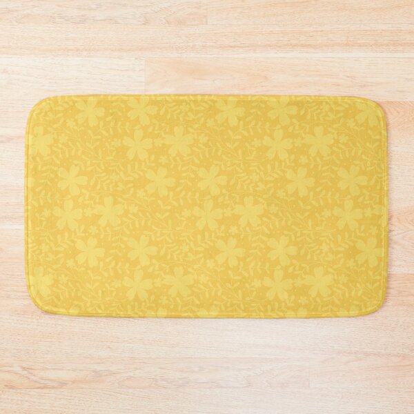 Item preview, Tonal Yellow Wildflower Pattern | Monochrome Botanical Silhouette Print designed and sold by MizzleInk.