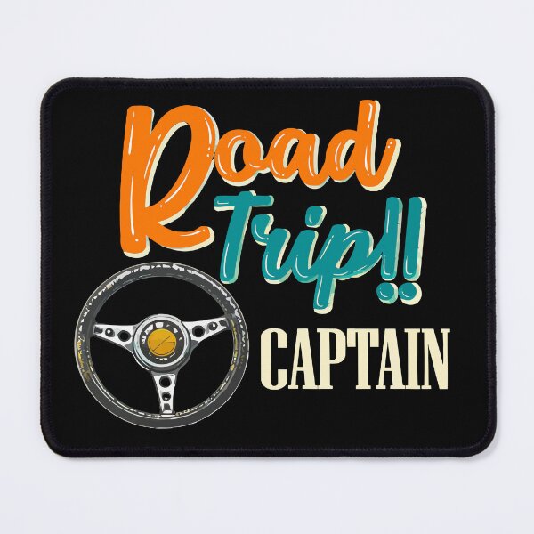 Item preview, Road Trip Captain - Vintage Family Vacation Steering Wheel Art designed and sold by BendyBeasts.