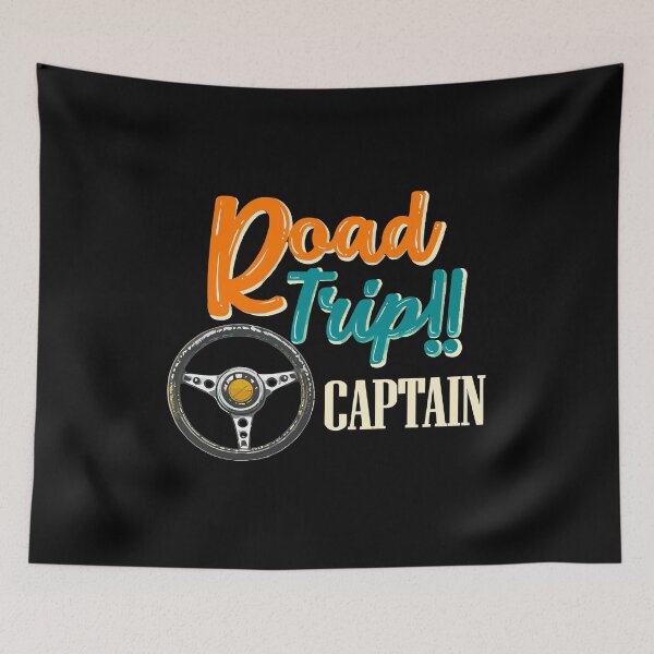 Item preview, Road Trip Captain - Vintage Family Vacation Steering Wheel Art designed and sold by BendyBeasts.
