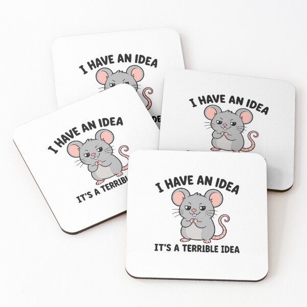 Item preview, I Have an Idea... It's a Terrible Idea – Funny Mouse Meme Sticker designed and sold by Brogno-x.