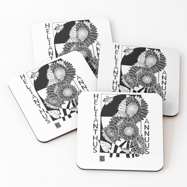 Item preview, Helianthus Black Print designed and sold by Noem-Prints.