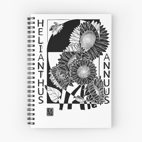 Item preview, Helianthus Black Print designed and sold by Noem-Prints.