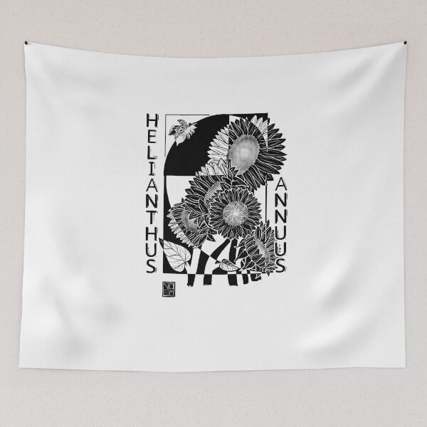 Item preview, Helianthus Black Print designed and sold by Noem-Prints.