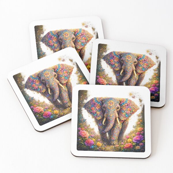 Item preview, Floral Elephant designed and sold by PeterPunkt.