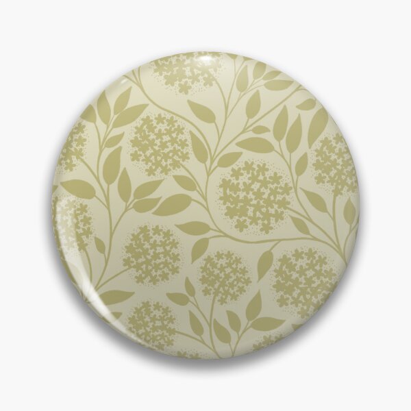 Item preview, Tonal Hydrangea Pattern in Sage Green | Monochrome Botanical Print designed and sold by MizzleInk.