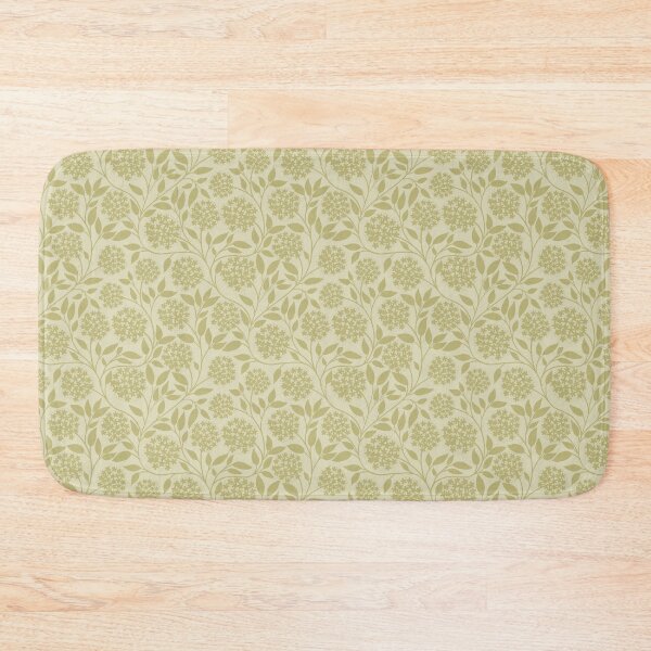 Item preview, Tonal Hydrangea Pattern in Sage Green | Monochrome Botanical Print designed and sold by MizzleInk.