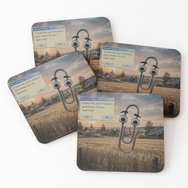 Item preview, Microsoft Clippy in Wheat Field designed and sold by Late Theory.