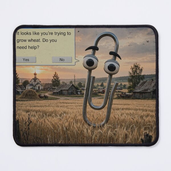 Item preview, Microsoft Clippy in Wheat Field designed and sold by Late Theory.